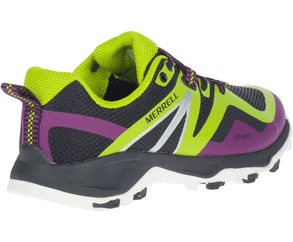 Tenis Senhora - Merrell Mqm Flex 2 - Pretas/Verdes - MVQ342869